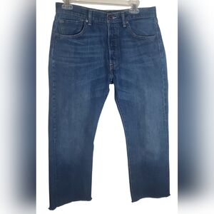 Levis 501 Mens Jeans 32x27 Button Fly Regular Fit Straight Leg Raw Hem Cut‎ Off